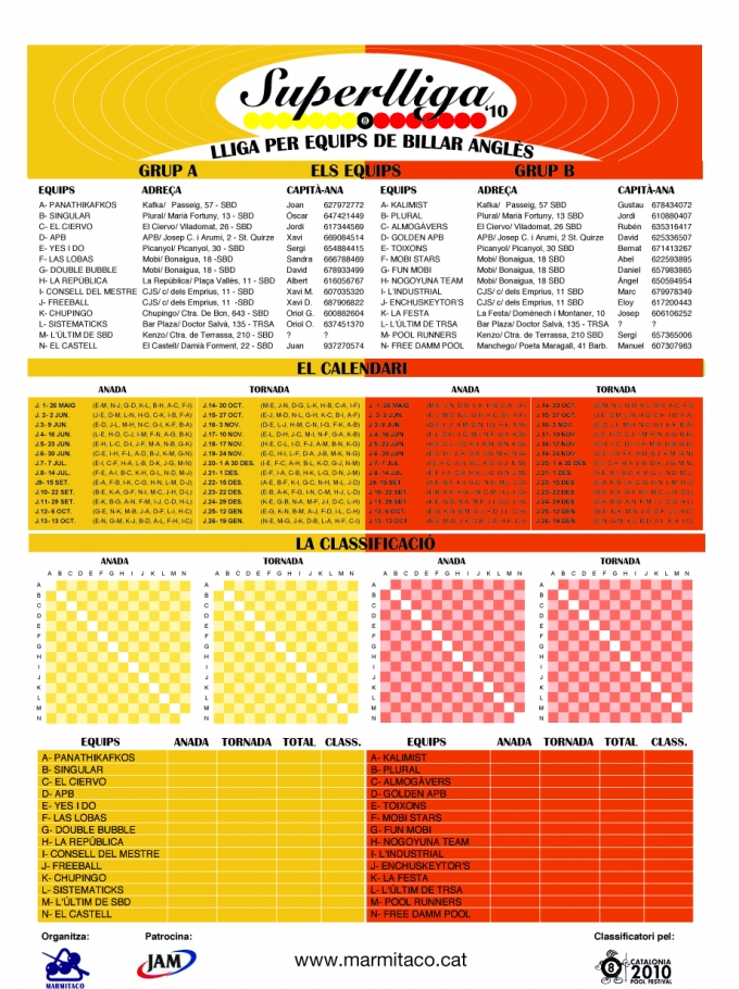 Calendari Superlliga 2010